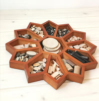 Flower Sorting Tray with Wooden Accessories