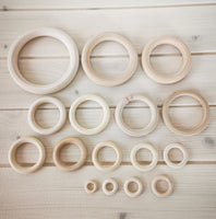 Wooden Rings Set of 16