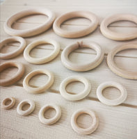 Wooden Rings Set of 16