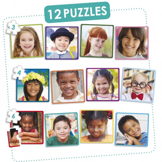 Happy Children of the World Puzzle 12 Set